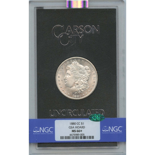 1880-CC Morgan Dollar GSA HOARD S$1 NGC MS66+ CAC
