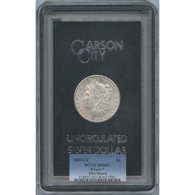 1880-CC Morgan Dollar GSA PCGS MS65+ 8/Low 7
