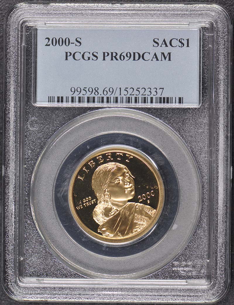 2002 S $1 Sacagawea Dollar PCGS PR69DCAM 
